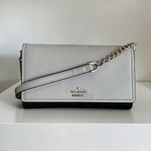 Kate Spade Cameron Street Corin Two-Tone Cream and Black Chain Crossbody Bag
